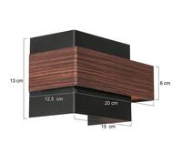 Steinhauer Aplique de pared LED Muro 3368, aspecto madera, arriba/abajo, G9, 2700 K