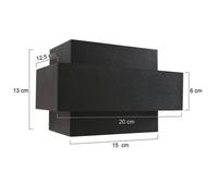 Steinhauer Aplique de pared LED Muro 3368, negro, arriba/abajo, G9, 2700 K