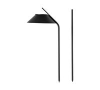 Stelton Lámpara solar de poste con soporte Vinkel Negro