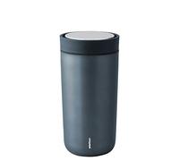 Stelton to-Go Click - Vaso térmico, Termo de Doble Pared, Termo - Taza de café a Prueba de Fugas/Taza de té con Tapa Smart Click - Bebidas Calientes y frías - 0,4 litros, Azul Oscuro metálico