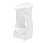 Step2 Vero Taburete de piscina de plastico blanco | Taburete de agua con reposapies, base lastrable y plastico uV20 altura del asiento 76,2 cm | Para exteriores/jardin