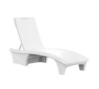 Step2 Vero Tumbona de piscina de plastico blanco con 5 posiciones | Tumbona con base lastrable y plastico uV20 para una profundidad mAXIma del agua de 22,9 cm | Silla para exteriores/jardin
