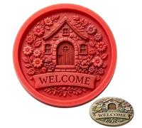 Stepping Stone Mold - 15.7 Inch Round Reusable Cement Casting Mould, Plasti