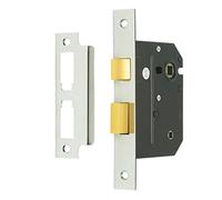 Sterling MLB330N - Cerradura empotrable para baño (3 Puntos, 76 mm), Color Plateado