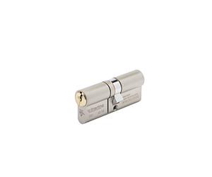 Sterling TS007 BS3 3 Star Police Approved Secured by Design Euro cilindro de puerta, doble acabado latón y níquel satinado, 50 mm interno 40 mm exterior (90 mm total)