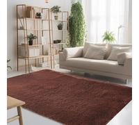 STGAO Alfombra de Pelo Largo 90 x 200 cm Diferentes Tamaños Alfombra de Cama Fácil de Mantener Adecuado para Salón Dormitorio Sofá Suelo, Marrón