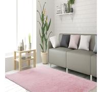 STGAO Alfombra Mullida 190 x 220 cm Lavable Antideslizante Moderna y Esponjosa Alfombra Peluda Esponjoso Adecuado para Salón Dormitorio Baño Sofá Silla Cojín, Rosa