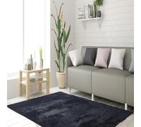STGAO Alfombras de Área 95 x 150 cm Diferentes Tamaños Alfombra Mullida para Dormitorio sin Pérdida de Cabello Adecuado para Salón Dormitorio Baño Sofá Silla Cojín, Negro