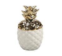 STGBCST Hucha de cerámica con forma de piña, decoración del hogar, piña dorada para decoración del hogar, mesa de comedor, boda, fiesta de cumpleaños (estilo 2)