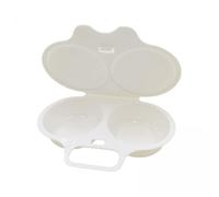 Stgfyxgs 2 Piezas Escalfador de Huevos Microondas Cocedor de Huevos Vaporera para Huevos Molde Doble para Huevos con Diseño de Doble Taza y Limpieza Sencilla, 3 Piezas