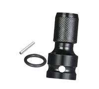Stgfyxgs Adaptador Convertidor para Llave Eléctrica, Adaptador de Mandril, Extensión de Llave, Accesorios, Adaptador de Acero para Autopartes, Llaves Eléctrica, Negro 50x23x23mm