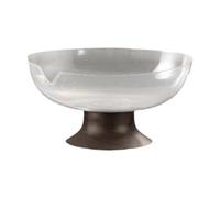 Stgfyxgs Bol de Fruta con Pedestal, Bol Decorativo con Patas, Bandeja para Servir Dulces, Soporte Redondo de PET, Base Resistente, Fácil Drenaje, Adecuado para, Blanco, tal como se describe