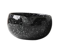 Stgfyxgs Bol para Matcha, Bol de Cerámica Tradicional Japonesa para Mezclar, Accesorio para Ceremonias, Bol para Servir, Adecuado para El Hogar, La Oficina Y F, Negro Brillante, Individual