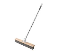 Stgfyxgs Cepillo de Fregar de Alambre de Acero Inoxidable con Mango Largo, Escoba de Exterior Resistente Y Eficaz, Cepillo Removedor para Terrazas, 40cm