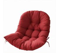 Stgfyxgs Cojín para Silla Huevo con Acolchado Tupido y Relleno Uniforme Poliéster para Columpio Colgante Acuado para Jardín Porche Estancia, Rojo