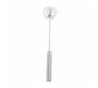 Stgfyxgs de Huevos Mezclador de Cocina Varilla de Acero Inoxidable a Manual Diseño Semiautomático Resorte Giratorio Mango Cómodo Adecuado para Repostería, Silver, L