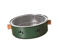 Stgfyxgs Hornillos para Barbacoa, Horno para Asar Té Y Carne, Parrilla Pequeña para Barbacoa, Parrilla de Interior para Cocinar en El Hogar, para Exteriores E, Mano de Madera Verde