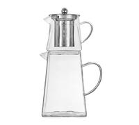 Stgfyxgs Juego de Tetera, Jarra de Vidrio Y Hervidor de Agua. Diseño Transparente, Apto para Inducción Y Resistente a La Corrosión, Ideal para , grande