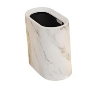 Stgfyxgs Papelera Sin Tapa, Contenedor de Residuos de Doble Capa, Papelera Portátil con Apertura Práctica, Material PP, Adecuada para Baño, Oficina, Dormitorio, Blanco, tal como se describe
