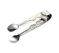 Stgfyxgs Pinzas para Hielo, Mini Pinzas para Servir, Diseño de Rosas, Pinzas para Alimentos, Pinzas para Barbacoa, Pinzas para Hielo, Accesorios para Fiestas, plata, tal como se describe
