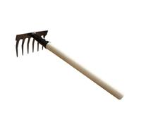 Stgfyxgs Rastrillo de Jardín para Deshierbar, Herramienta de Jardinería con Mango Cómodo, Resistente, para Césped, Hogar Y Patio Trasero, 6 Púas