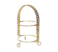 Stgfyxgs Soporte para Tartas de 3 Niveles Bandeja Servir Platos Repostería Hierro Resistente Acabado Brillante Estilo Vintage Adecuado para Fiesta Boda
