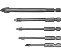 Sthor 21709 - juego de 5 brocas para vidrio y cerámica, de 4 a 10 mm,