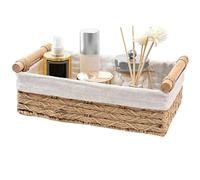Stibtmr Cesta Almacenaje - Cesta Con Asas Y Forro Interior | Organizadores Decorativos,Para Armario Cocina Dormitorio Sala De Estar Baño Habitación Infantil Despensa Mesa Encimera