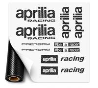 Stickersland® Kit de adhesivos compatibles con Aprili Racing Factory Carbono | Uso personal, privado y decorativo | Pegatinas para moto marco carenado | Decals sticker Aftermarket Efecto Carbon Fiber