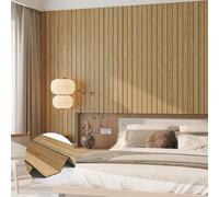 Stickyart Paneles Decorativos para Pared Madera 3D Marron 30cmX200cm Revestimiento Pared PVC Efecto Madera Papel Pintado Autoadhesivo Grueso Espuma Paneles Decorativos Wall Panel para Dormitorio Techo