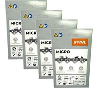 Stihl 4x cadena de sierra 1/4" Picco Micro 3 (PM3) de 30 cm, 1/4" P, 1,1 mm, 65 TG, 4 unidades (4x 36700000065)