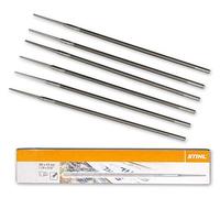 Stihl 5605 771 4006 - 6 limas redondas para cadenas de sierra de 4,0 mm / 1/4" y 3/8" / 1,3 mm