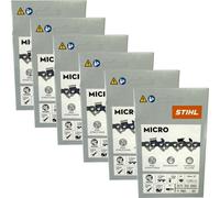 Stihl 6x 1/4" Picco Micro 3 (PM3) cadena de sierra 30 cm 1/4" P 1.1 mm 64 TG 6 piezas ( 6x 36700000064 )