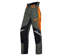 Stihl Pantalones profesionales con función de protección contra cortes Ergo, color Verde/Naranja/Negro, Negro, 98/102 (M+6)