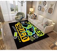 Stillshine. Gamer Alfombras Dormitorio Juvenil Chico Chica Infantiles Niño Juegos 3D Video Alfombras De Habitacion Rectangular Lavables Grandes Pequeñas Alfombras Salon Negro Gris Azul (c,80x120 cm)