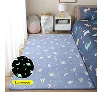 Stillshine. Luminiscente Alfombra Infantil Luna Universo Estrella Dinosaurio Patrón Alfombra de Juego Antideslizante Sala de Estar Decorativa Dormitorio Hogar Jardín de Infancia (Universo,60×200 cm)