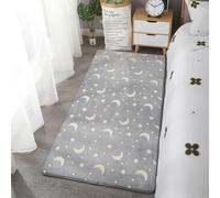 Stillshine. Luminosa Alfombra de Caballos, Estrellas, Luna y Geometría - Felpa Mullida para Sala de Estar, Niños, Mesita de Noche, Hogar y Sofá - Rosado y Gris (Geometría, 80×160 cm)