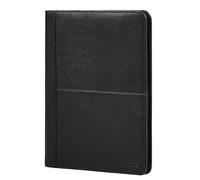 STILORD Emery Carpeta de Conferencias A4 de Cuero Auténtico - Portadocumentos Profesional con 9 Ranuras para Tarjetas Carpeta Organizadora Ejecutiva Oficina Trabajo Color:Negro