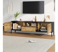 STILVORA: Mueble de TV, mueble bajo para televisión, consola de TV con 2 armarios y 1 cajón, mesa de televisión, soporte de TV, mueble para sala de estar, apto para televisores de hasta 70 pulgadas