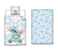 Stitch 3 Piezas Funda Nórdica Cama 90 140x200 + Funda + Bajera 90x200 Niño