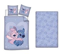 Stitch Angel 3 Piezas Funda Nórdica Cama 90 140x200 + Funda + Bajera 90x200