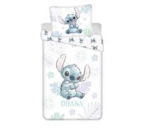 Jerry Fabrics Juego de cama Stitch Angel Ohana – Funda edredón 140x200 reversible, 100% algodón