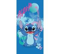 Stitch bajo la luna - Toalla de ducha de Disney Lilo y Stitch, toalla de playa, 100% algodón, 70 x 140 cm, multicolor