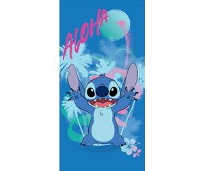 Stitch bajo la luna - Toalla de ducha de Disney Lilo y Stitch, toalla de playa, 100% algodón, 70 x 140 cm, multicolor