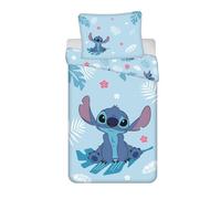 Jerry Fabrics Funda nórdica Stitch y Angel Cama 90 140x200 con funda almohada 70x90 Azul