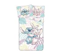 Jerry Fabrics Juego de funda nórdica y funda de almohada Stitch & Angel 140x200+70x90 100% algodón