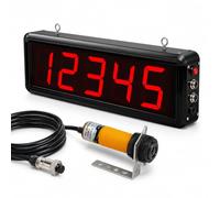STMKB Contador Digital, Contador De Línea De Producción con Sonda De Haz Infrarrojo, Conteo hasta 99999, Distancia del Sensor 5M, Función De Memoria De Apagado, Adecuado para Fábricas Y Talleres