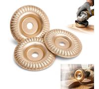 STOAT Disco amoladora madera 3 piezas. Disco carburo 125/22mm para cortar, dar forma & lijar, disco de talla madera para amoladora (curva-3)