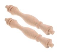 STOBAZA 2 Balaustres de Columna Romana de Madera sin Pintar para Reemplazo de Muebles, Diseño Clásico Elegante y Multifuncional para Decoración y Bricolaje