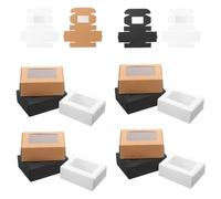STOBAZA 30 Cajas de Cartón para Jabón Artesanal Ventana, Tamaño 85X60X30 MM, para Almacenamiento y Presentación en Celebraciones